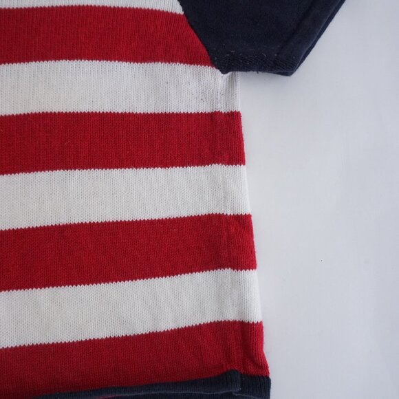 Vintage Christopher & Banks Navy Red Patriotic USA Flag Knit Crewneck Sweater XL - Picture 5 of 12